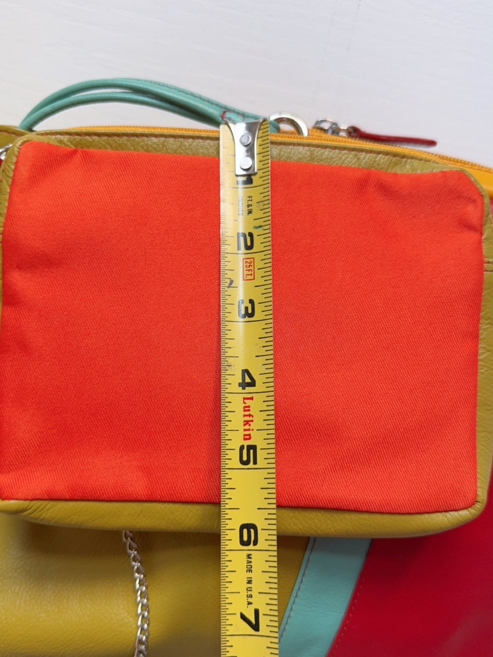 ili New York Multicolor Leather Shoulder Bag Tote + Detachable Pouch - Picture 11 of 11